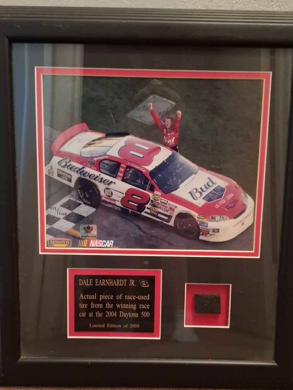 Dale JR. BUDWEISER COLLECTIBLE PLAQUE
